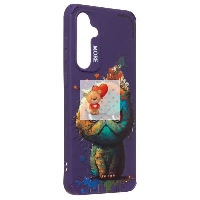 Чехол-накладка для Samsung Galaxy S23 FE (кот) (фиолетовый) - SC335 Чехол-накладка для Samsung Galaxy S23 FE (кот) (фиолетовый) - SC335