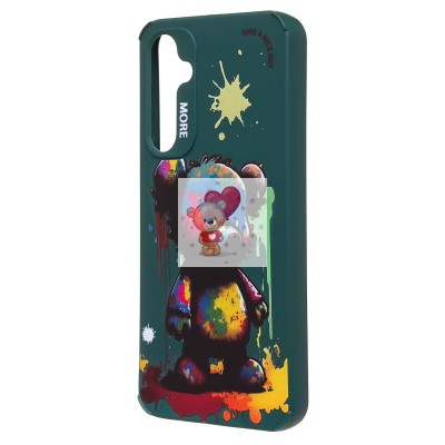 Чехол-накладка для Samsung Galaxy S23 FE (медведь) (темно-зеленый) - SC335