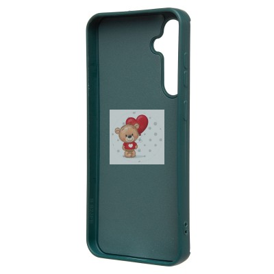 Чехол-накладка для Samsung Galaxy S23 FE (медведь) (темно-зеленый) - SC335