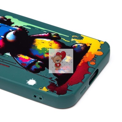 Чехол-накладка для Samsung Galaxy S23 FE (медведь) (темно-зеленый) - SC335