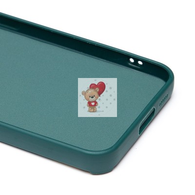 Чехол-накладка для Samsung Galaxy S23 FE (медведь) (темно-зеленый) - SC335