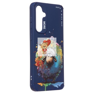Чехол-накладка для Samsung Galaxy S23 FE (овечка) (темно-синий) - SC335 Чехол-накладка для Samsung Galaxy S23 FE (овечка) (темно-синий) - SC335