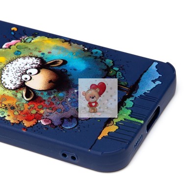 Чехол-накладка для Samsung Galaxy S23 FE (овечка) (темно-синий) - SC335 Чехол-накладка для Samsung Galaxy S23 FE (овечка) (темно-синий) - SC335