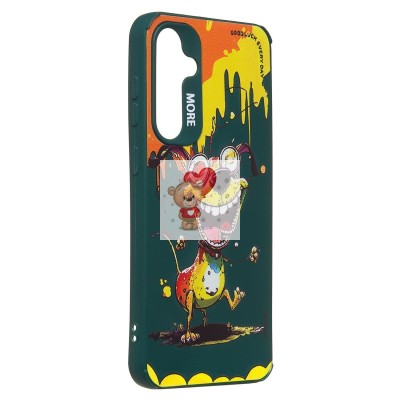 Чехол-накладка для Samsung Galaxy S23 FE (собака) (темно-зеленый) - SC335