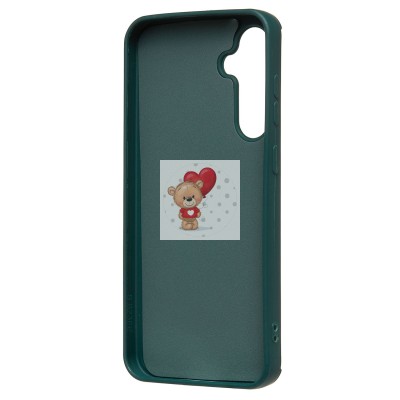 Чехол-накладка для Samsung Galaxy S23 FE (собака) (темно-зеленый) - SC335