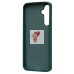 Чехол-накладка для Samsung Galaxy S23 FE (собака) (темно-зеленый) - SC335