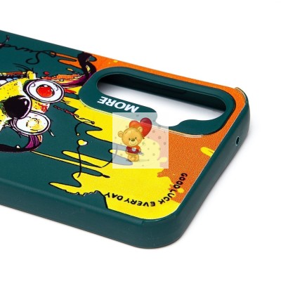 Чехол-накладка для Samsung Galaxy S23 FE (собака) (темно-зеленый) - SC335