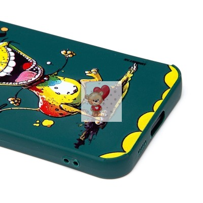 Чехол-накладка для Samsung Galaxy S23 FE (собака) (темно-зеленый) - SC335