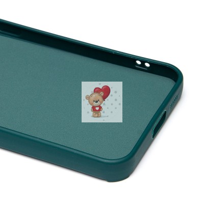 Чехол-накладка для Samsung Galaxy S23 FE (собака) (темно-зеленый) - SC335