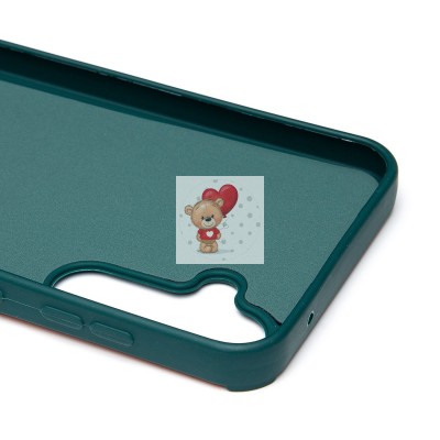 Чехол-накладка для Samsung Galaxy S23 FE (собака) (темно-зеленый) - SC335