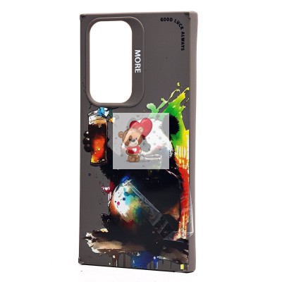 Чехол-накладка для Samsung Galaxy S23 Ultra (панда) (серый) - SC335