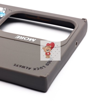 Чехол-накладка для Samsung Galaxy S23 Ultra (панда) (серый) - SC335