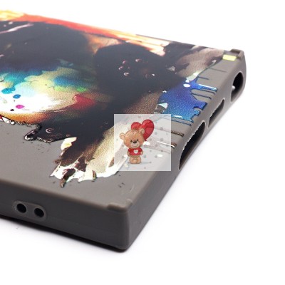 Чехол-накладка для Samsung Galaxy S23 Ultra (панда) (серый) - SC335