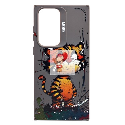 Чехол-накладка для Samsung Galaxy S23 Ultra (тигр) (серый) - SC335 Чехол-накладка для Samsung Galaxy S23 Ultra (тигр) (серый) - SC335