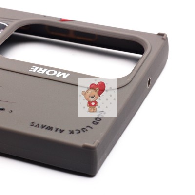 Чехол-накладка для Samsung Galaxy S23 Ultra (тигр) (серый) - SC335