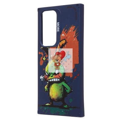 Чехол-накладка для Samsung Galaxy S24 Ultra (заяц) (темно-синий) - SC335 Чехол-накладка для Samsung Galaxy S24 Ultra (заяц) (темно-синий) - SC335
