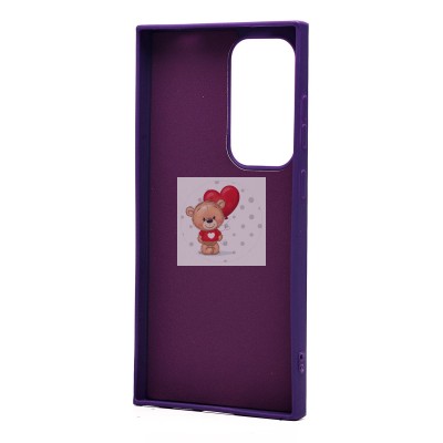 Чехол-накладка для Samsung Galaxy S24 Ultra (кот) (фиолетовый) - SC335 Чехол-накладка для Samsung Galaxy S24 Ultra (кот) (фиолетовый) - SC335