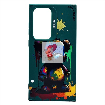 Чехол-накладка для Samsung Galaxy S24 Ultra (медведь) (темно-зеленый) - SC335