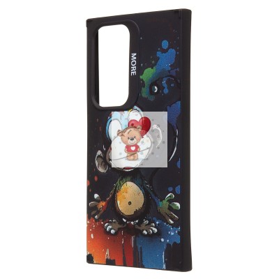 Чехол-накладка для Samsung Galaxy S24 Ultra (обезьяна) (черный) - SC335