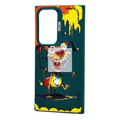 Чехол-накладка для Samsung Galaxy S24 Ultra (собака) (темно-зеленый) - SC335