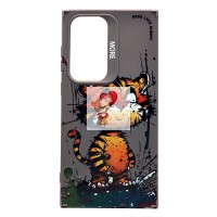 Чехол-накладка для Samsung Galaxy S24 Ultra (тигр) (серый) - SC335