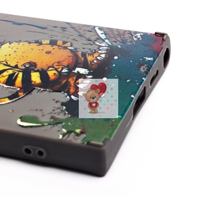 Чехол-накладка для Samsung Galaxy S24 Ultra (тигр) (серый) - SC335