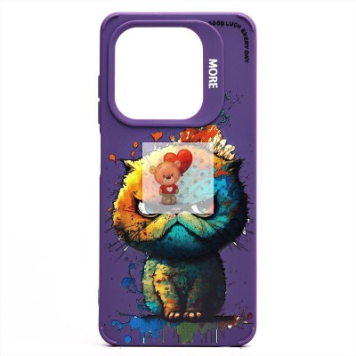 Чехол-накладка для Tecno Pop 8 (кот) (фиолетовый) - SC335 Чехол-накладка для Tecno Pop 8 (кот) (фиолетовый) - SC335