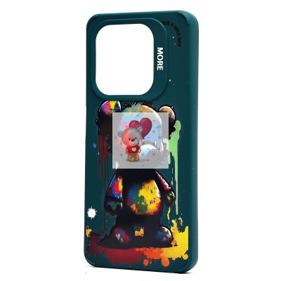 Чехол-накладка для Tecno Pop 8 (медведь) (темно-зеленый) - SC335 Чехол-накладка для Tecno Pop 8 (медведь) (темно-зеленый) - SC335