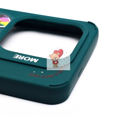 Чехол-накладка для Tecno Pop 8 (медведь) (темно-зеленый) - SC335 Чехол-накладка для Tecno Pop 8 (медведь) (темно-зеленый) - SC335