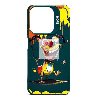 Чехол-накладка для Tecno Spark 10 4G (собака) (темно-зеленый) - SC335 Чехол-накладка для Tecno Spark 10 4G (собака) (темно-зеленый) - SC335