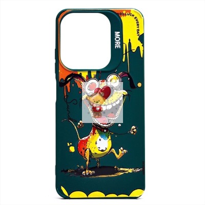 Чехол-накладка для Tecno Spark 10C (собака) (темно-зеленый) - SC335