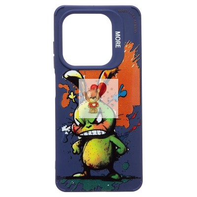 Чехол-накладка для Tecno Spark 20C (заяц) (темно-синий) - SC335