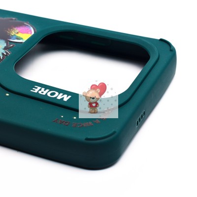 Чехол-накладка для Tecno Spark 20C (медведь) (темно-зеленый) - SC335