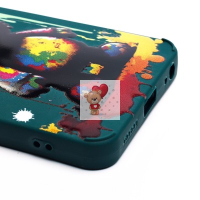 Чехол-накладка для Tecno Spark 20C (медведь) (темно-зеленый) - SC335