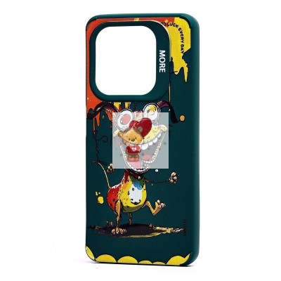 Чехол-накладка для Tecno Spark 20C (собака) (темно-зеленый) - SC335