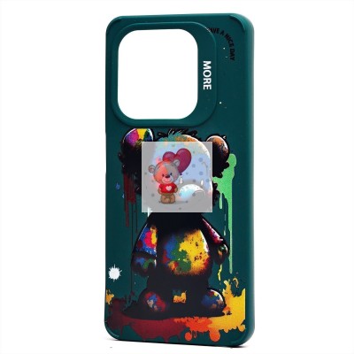 Чехол-накладка для Tecno Spark 20C (медведь) (темно-зеленый) - SC335