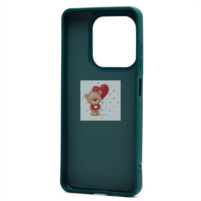 Чехол-накладка для Tecno Spark 20C (медведь) (темно-зеленый) - SC335