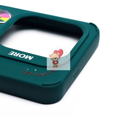 Чехол-накладка для Tecno Spark 20C (медведь) (темно-зеленый) - SC335