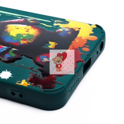 Чехол-накладка для Tecno Spark 20C (медведь) (темно-зеленый) - SC335