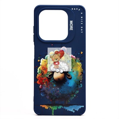 Чехол-накладка для Tecno Spark 20C (овечка) (темно-синий) - SC335