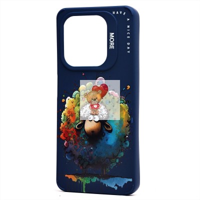 Чехол-накладка для Tecno Spark 20C (овечка) (темно-синий) - SC335