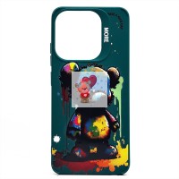 Чехол-накладка для Tecno Spark GO 2023 (медведь) (темно-зеленый) - SC335