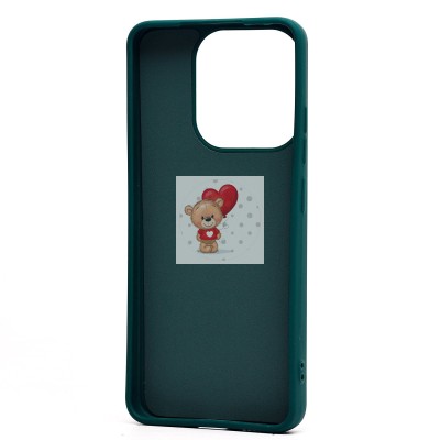 Чехол-накладка для Tecno Spark GO 2023 (медведь) (темно-зеленый) - SC335