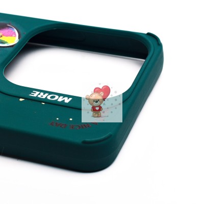 Чехол-накладка для Tecno Spark GO 2023 (медведь) (темно-зеленый) - SC335