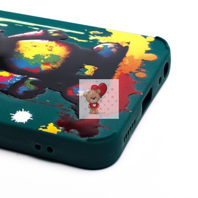 Чехол-накладка для Tecno Spark GO 2023 (медведь) (темно-зеленый) - SC335