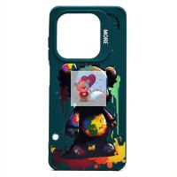 Чехол-накладка для Tecno Spark GO 2024 (медведь) (темно-зеленый) - SC335