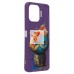 Чехол-накладка для Xiaomi Redmi 12 (кот) (фиолетовый) - SC335