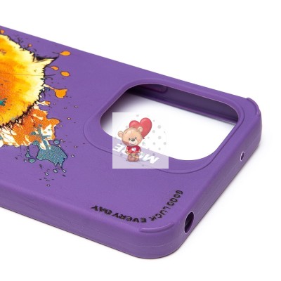 Чехол-накладка для Xiaomi Redmi 12 (кот) (фиолетовый) - SC335