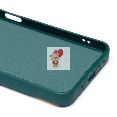 Чехол-накладка для Xiaomi Redmi 12 (медведь) (темно-зеленый) - SC335