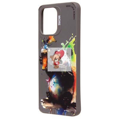 Чехол-накладка для Xiaomi Redmi 12 (панда) (серый) - SC335